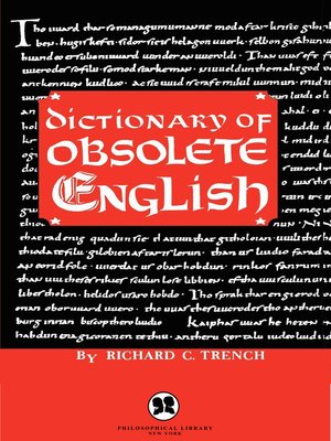 cover image of Dictionary of Obsolete English